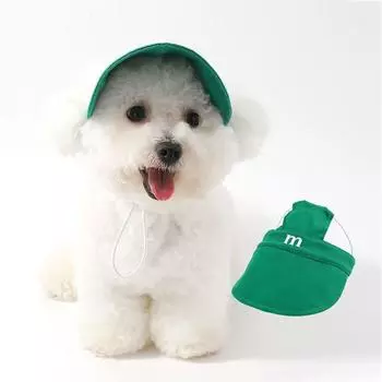 Солнцезащитный козырек для собак с вышивкой в виде буквы М, регулируемая солнцезащитная шляпа для кошек, аксессуары для домашних животных, летняя шляпа для собак S кофейный