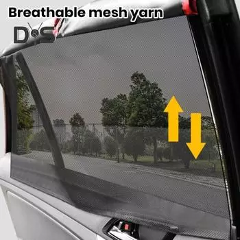 Солнцезащитный козырек на боковое окно автомобиля, двухслойная занавеска для конфиденциальности автомобиля, сильная магнитная адсорбция, простая установка, защита от УФ-излучения, автомобильный солнцезащитный козырек на лобовое стекло Square