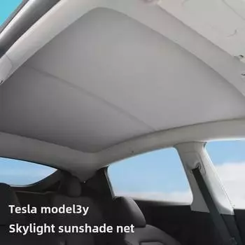 Солнцезащитный козырек на крышу Tesla Model 3/Y и затемняющие шторы