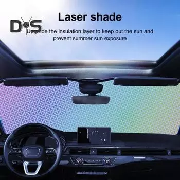 Солнцезащитный козырек на лобовое стекло, эффективный тепловой портативный автомобильный солнцезащитный козырек, подарок, утолщенный автомобильный солнцезащитный козырек, аксессуары для внедорожников 130cm