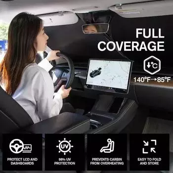 Солнцезащитный козырек на лобовое стекло автомобиля для Tesla Model 3 YXS, складной козырек на переднее стекло, теплозащитный козырек, автомобильные аксессуары