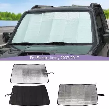 Солнцезащитный козырек на лобовое стекло автомобиля, складной солнцезащитный козырек, подходит для Suzuki Jimny 2007-2017, аксессуары для салона автомобиля серебряный