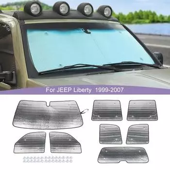 Солнцезащитный козырек на лобовое стекло автомобиля, складной солнцезащитный козырек, подходит для Jeep Liberty 1999-2007, аксессуары для салона автомобиля серебряный