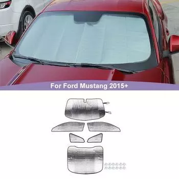 Солнцезащитный козырек на лобовое стекло автомобиля, складной солнцезащитный козырек, подходит для Ford Mustang 2015 Up, автомобильные аксессуары
