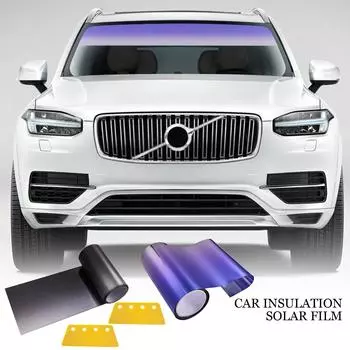 Солнцезащитный козырек на лобовое стекло автомобиля, защитная наклейка на солнцезащитный козырек, теплоизоляционная тонировочная пленка 150x20 см, автомобильные декоры