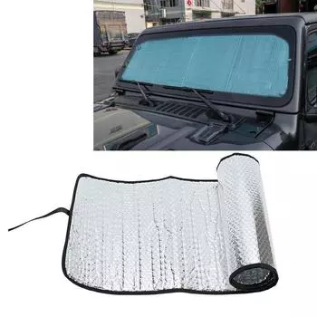 Солнцезащитный козырек на лобовое стекло для Jeep Wrangler Sahara Rubicon JL JLU 2- и 4-дверный теплозащитный козырек на лобовое стекло серебряный