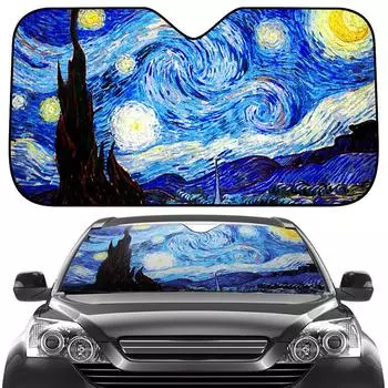 Солнцезащитный козырек на лобовое стекло Starry Night Car Window Windscreen Cover Sun Shade Auto Sun Visor Car-covers Car Solar Protection лист