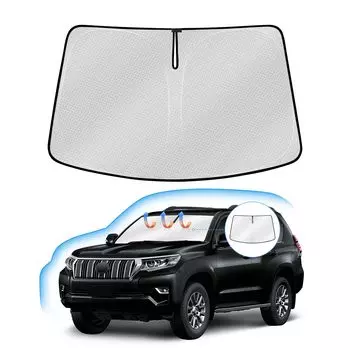 Солнцезащитный козырек на лобовое стекло Toyota Land Cruiser Prado 150 серии LAND CRUISER PRADO 4-го поколения сентябрь 2009 2023 Автомобильный солнцезащитный козырек Защита от УФ-лучей Затемнение серый