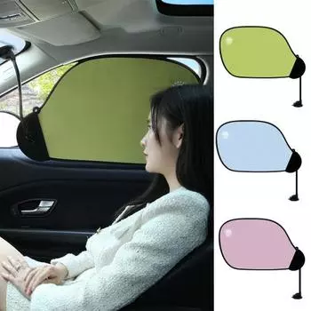 Солнцезащитный козырек на окно автомобиля, свободная регулировка на 360 градусов, защита от ультрафиолета, защита от солнца, универсальное боковое лобовое стекло синий