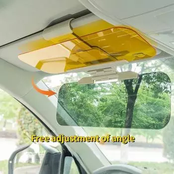 Солнцезащитный козырек с антибликовым покрытием для дневного и ночного видения Очки ночного видения Фары дальнего света Антибликовая кнопка Солнцезащитный козырек Средства безопасности для водителя автомобиля белый