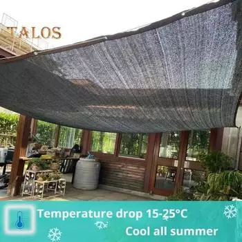 Солнцезащитный козырек, сетчатый навес для овощей и теплицы, устойчивый к ультрафиолетовому излучению, защита от солнца, усиленные углы, садовый козырек от солнца, ткань с люверсами B