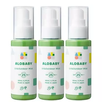 Солнцезащитный крем Alobaby UV Outdoor Mist без УФ-излучения для детей и [без ДЭТА, поглотителей], без добавок, органический, нехимический (3 бутылки)
