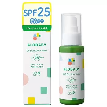 Солнцезащитный крем Alobaby UV Outdoor Mist без УФ-излучения для детей и [без ДЭТА, поглотителей], без добавок, органический, нехимический (1 бутылка)