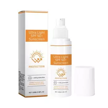 Солнцезащитный крем без масла увлажняющий солнцезащитный крем для лица солнцезащитный крем освежающий нежирный легкий не закупоривающий поры высокоэффективный солнцезащитный крем увлажняющий солнцезащитный крем для лица One Size белый