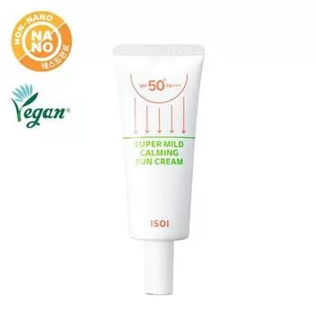 [Солнцезащитный крем без раздражения глаз] Isoi Super Mild Calming Sun Cream Spf50+ Pa+++ 55 мл