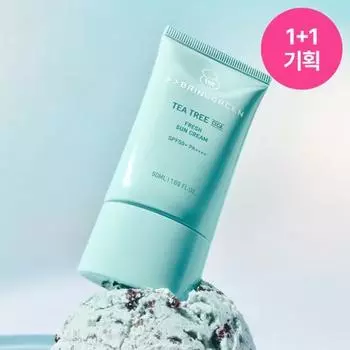 Солнцезащитный крем Bring Green Tea Tree Cica Fresh 50 мл, план 1+1 (Баскин Коллаборация), корейский солнцезащитный крем