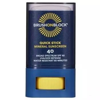 Солнцезащитный крем Brush On Block Quick Stick SPF 40 с минеральным эффектом, 1 шт.