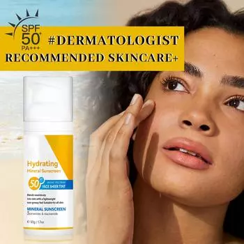 Солнцезащитный крем для лица без запаха, быстросохнущий и прозрачный, без остатка, длительный, увлажняющий, защитный, нераздражающий, не закупоривающий поры, 50 мл One Size белый