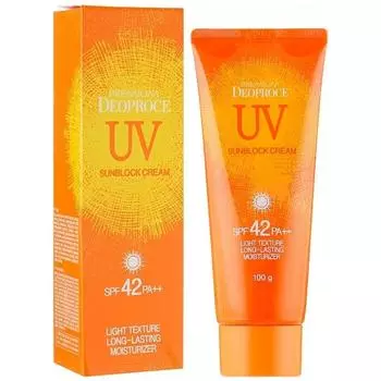 Солнцезащитный крем для лица DEOPROCE PREMIUM UV SUNBLOCK CREAM SPF42 PA+++ 30г
