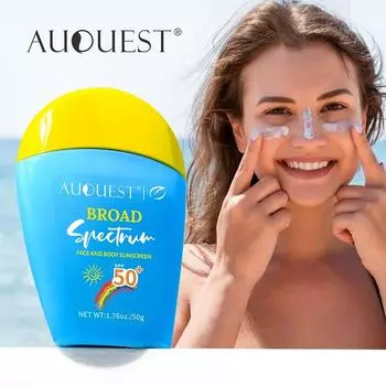 Солнцезащитный крем для лица и тела SPF 50+, осветляющий крем, защита от солнца, увлажняющий лосьон для тела для ухода за кожей любого типа синий