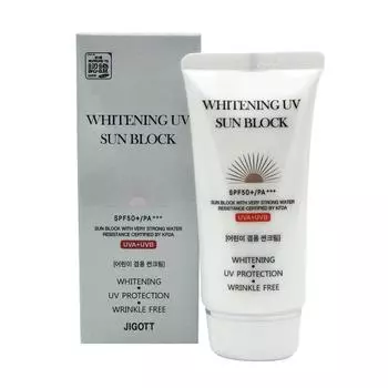Солнцезащитный крем для лица JIGOTT Whitening Uv Sun Block Cream SPF50+/PA+++ 70мл