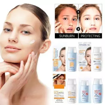 Солнцезащитный крем для лица, водостойкий, защита от солнца и агрессивного воздействия окружающей среды, пляжный, водостойкий, для всех типов кожи, уход за лицом, 100 мл One Size