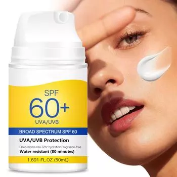 Солнцезащитный крем для мужчин и женщин, освежающий нежирный легкий солнцезащитный крем для лица, 50 мл разноцветный