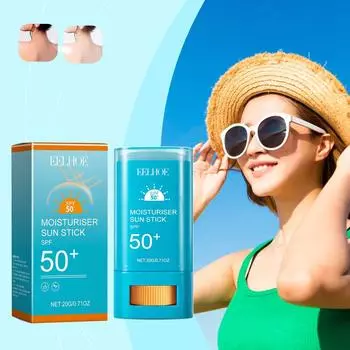 Солнцезащитный крем EELHOE SPF 50+, солнцезащитный крем против старения с витамином C, водостойкий солнцезащитный крем для лица, солнцезащитный лосьон с оксидом цинка 20G