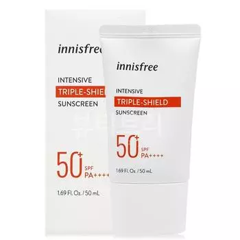 Солнцезащитный крем Innisfree Intensive Triple Shield SPF 50+ PA++++, 50 мл, 1 шт.
