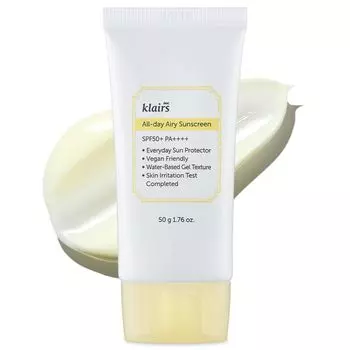Солнцезащитный крем Klairs Airy Sunscreen 50 г УФ-защитный солнцезащитный крем Солнцезащитный крем для женщин Солнцезащитный крем Корейская косметика Солнцезащитный крем для лица Чувствительная кожа Тело Нормальная кожа Сухая кожа
