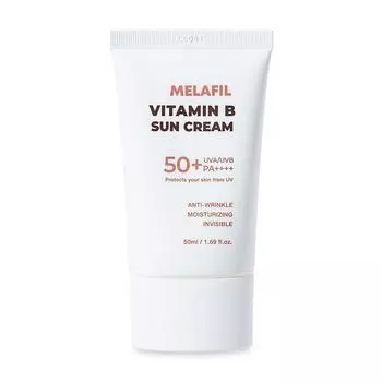 Солнцезащитный крем Melafil Vitamin B, нежирный, увлажняющий солнцезащитный крем, не раздражающий глаза, 50 г SPF50+ PA++++, один товар, 50 мл, 1 шт.