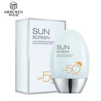 Солнцезащитный крем MERCILEN, 50 г, защита от ультрафиолета, освежающий, водонепроницаемый и защищенный от пота, изоляционный солнцезащитный лосьон для всего тела SPF 50+