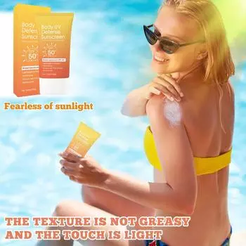 Солнцезащитный крем освежающий нежирный УФ для мужчин и женщин освежающий контроль жирности и УФ солнцезащитный крем 100 г One Size белый