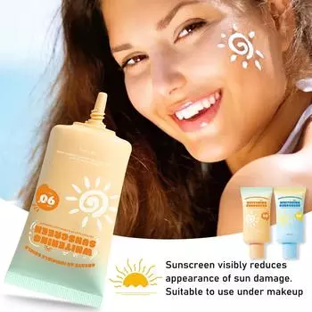 Солнцезащитный крем, освежающий нежирный УФ-фильтр для мужчин и женщин, освежающий контроль жирности и УФ-защитный крем, 40 мл One Size синий