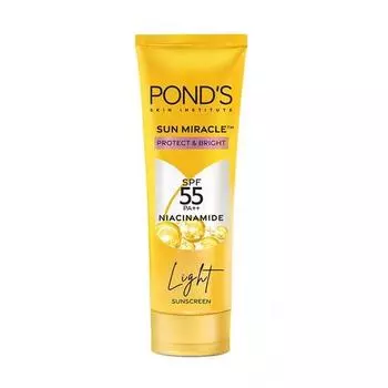 Солнцезащитный крем POND s Serum Boost для всех типов кожи предотвращает появление темных пятен и устраняет их с помощью SPF 55 и сыворотки с ниацинамидом-C, 100 г, упаковка 1 шт.