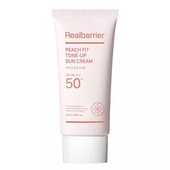 Солнцезащитный крем Real Barrier Peach Fit Tone-Up SPF50+ PA++++, 50 мл, 1 шт.