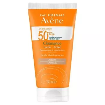 Солнцезащитный крем с цветом Avene Cleanance SPF 50+ 50 мл