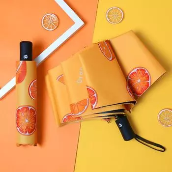 Солнцезащитный крем с фруктами и фруктами, автоматический солнцезащитный козырек от ультрафиолета, складной зонт двойного назначения 28cm