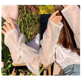 Солнцезащитный крем с рукавами для вождения, летние женские солнцезащитные перчатки с летними рукавами, длинные дышащие перчатки без пальцев 51*10cm