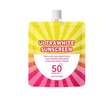 Солнцезащитный крем SPF50+ UV Освежающий Водостойкий и Потостойкий Дорожный формат Солнцезащитный крем для лица 50 мл One Size