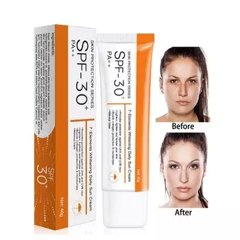 Солнцезащитный крем высокой мощности, увлажняющий солнцезащитный крем, увлажняющий, освежающий и нежирный, мягкий солнцезащитный крем, 40 мл One Size белый