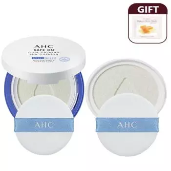 Солнцезащитный кушон AHC Safe On Cica Calming Sun Cushion AHC Pak Se-ri + 1 упаковка черники, 1 основной продукт + 1 сменный блок + бесплатный подарок, 25 г, 1 набор