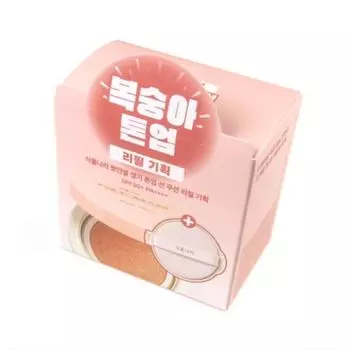 Солнцезащитный кушон Plant Nara Oxygen Tone Up 02 Vitality Peach + сменный блок в комплекте, 1 шт.