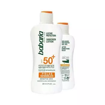 Солнцезащитный лосьон Babaria Sun Spf50 Plus, 200 мл, набор из 2 предметов