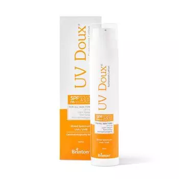 Солнцезащитный лосьон Brinton UV Doux SPF 30 | Нежирный, легкий, нежирный | Защита от UVA/UVB-лучей | Для всех типов кожи | Протестировано дерматологами | 50 мл