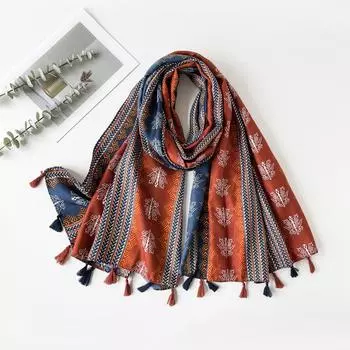Солнцезащитный платок в этническом стиле, женский высококачественный шелковый шарф с фотографией с принтом кешью, имитация хлопкового и льняного шарфа 180*90cm