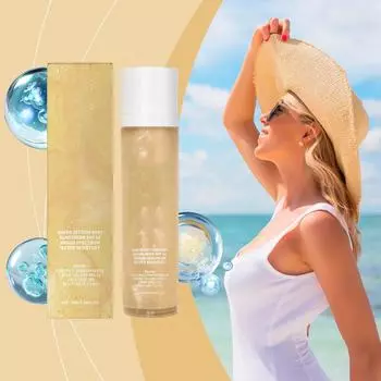 Солнцезащитный спрей для фиксации макияжа для лица - водостойкий спрей для фиксации макияжа, стойкий спрей для фиксации макияжа, спрей для завершения макияжа 75 мл One Size жёлтый