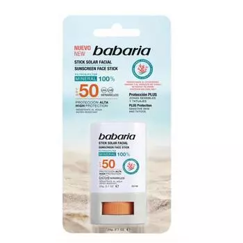Солнцезащитный стик для лица Babaria Spf50 20г
