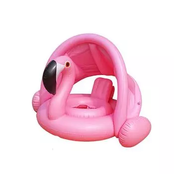 Солнцезащитный тент для детей с надувным сиденьем-кругом для плавания в виде фламинго