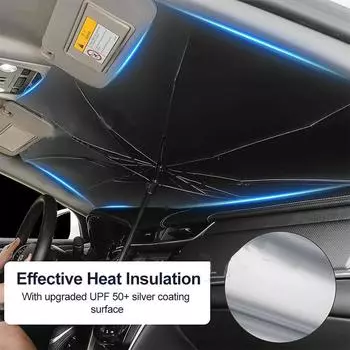 Солнцезащитный зонт на лобовое стекло автомобиля, титаново-серебристый, размер LS, солнцезащитный тент для окна автомобиля, теплоизоляционная ткань, передняя шторка